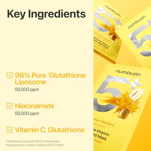 numbuzin No.5 Vitamin Spotlight Sheet Mask (5 Sheets)
