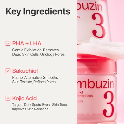 numbuzin No.3 Bifida Bakuchiol Exfoliating Toner Pads 6.42 fl oz