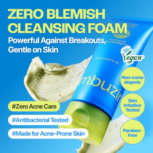 numbuzin Zero Blemish Clarifying 2% Sulfur Cleansing Foam 5.07 fl oz