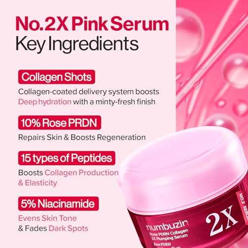 numbuzin No.2X Rose PDRN Collagen Spicule Serum 1.01 fl oz