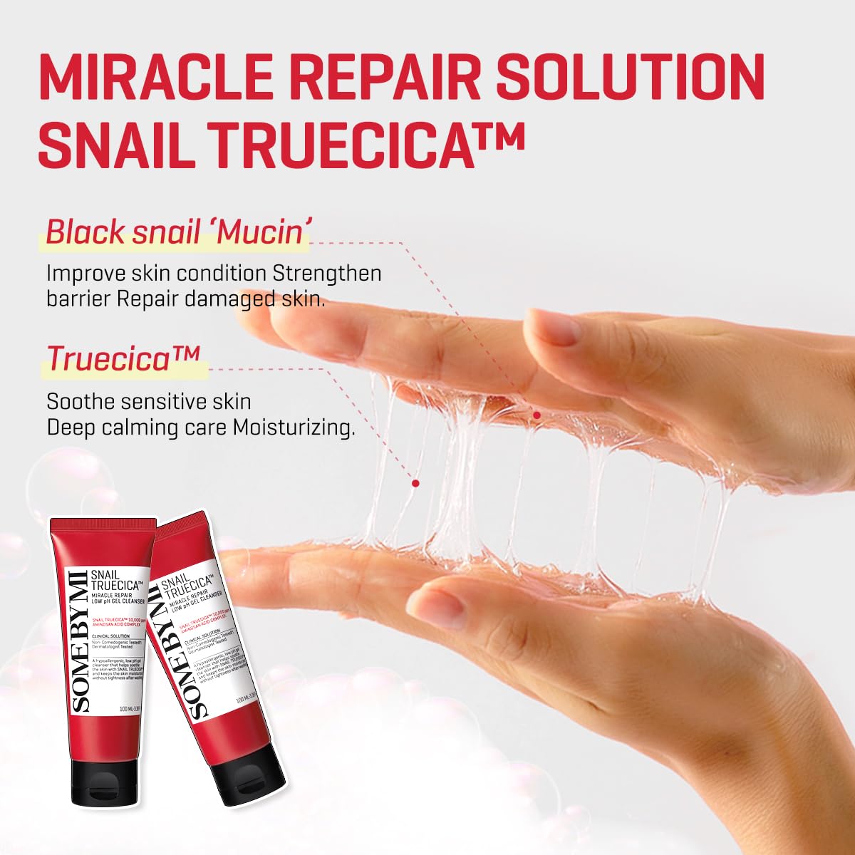 Snail Truecica Miracle Repair Low pH Gel Cleanser 3.38oz