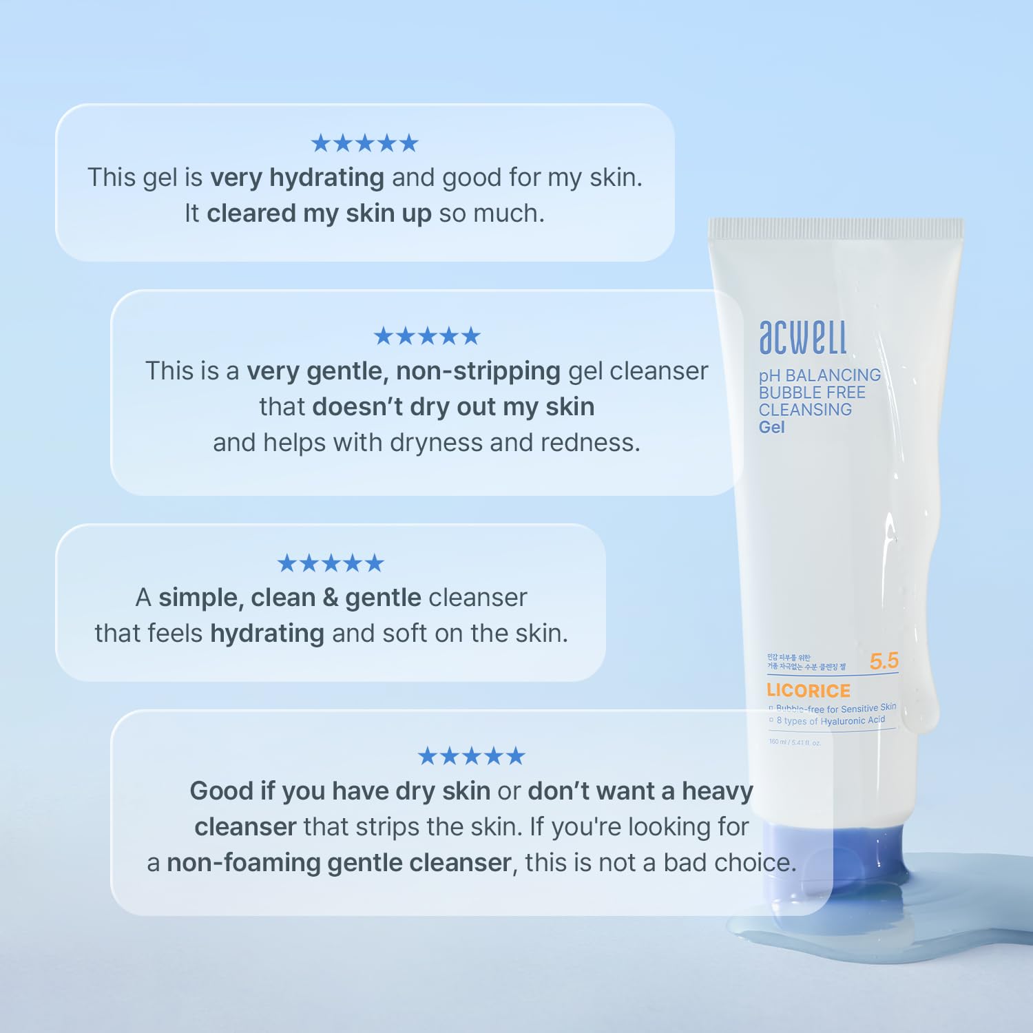 pH Balancing Bubble-Free Hydrating Facial Cleansing Gel 5.4 fl oz