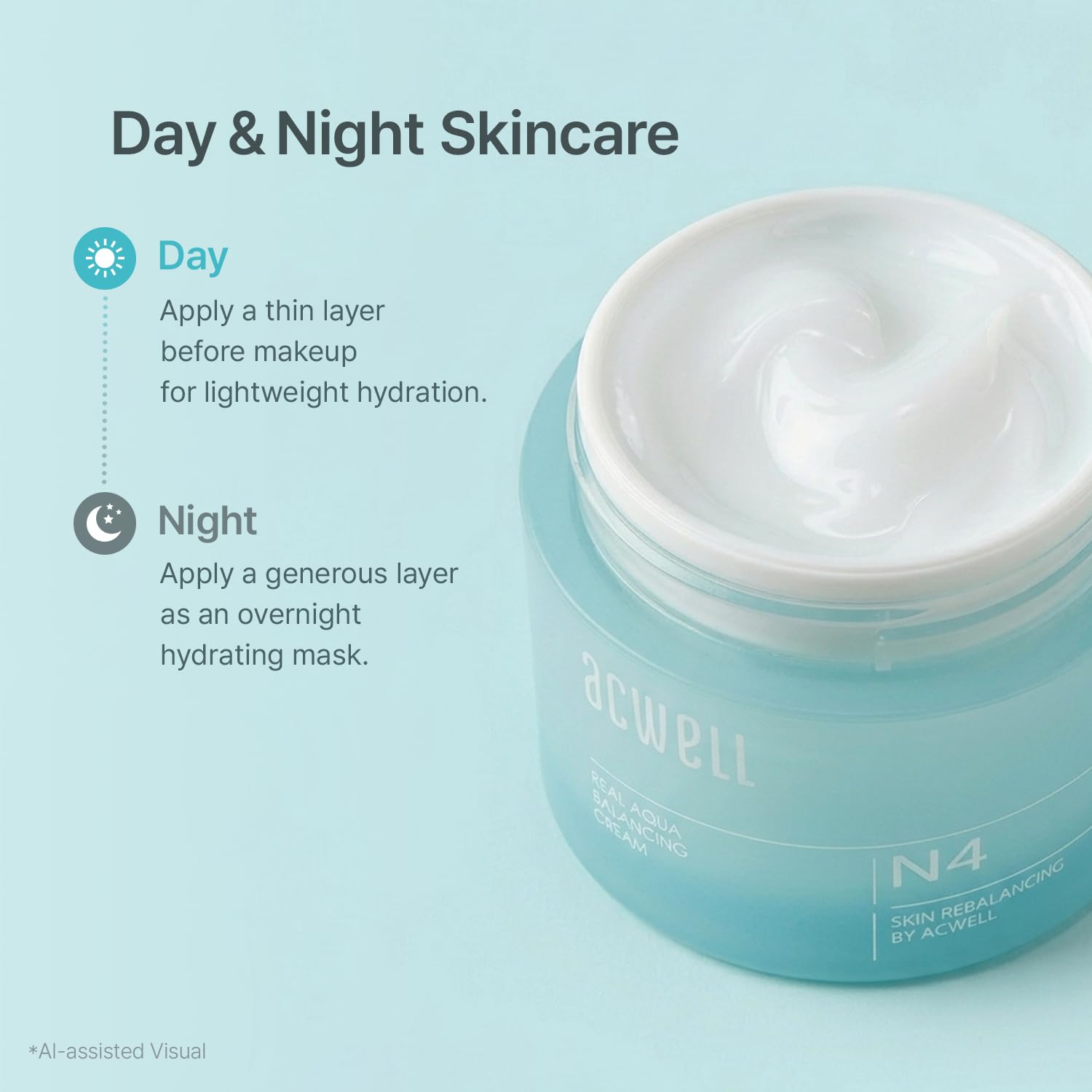 Real Aqua Balancing Cream Deep Hydration Gel Moisturizer 1.69 fl oz