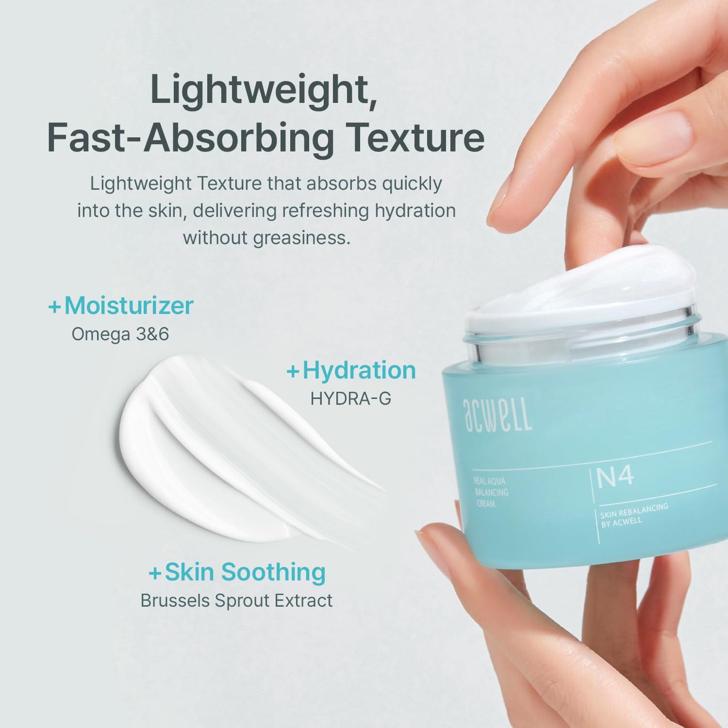 Real Aqua Balancing Cream Deep Hydration Gel Moisturizer 1.69 fl oz