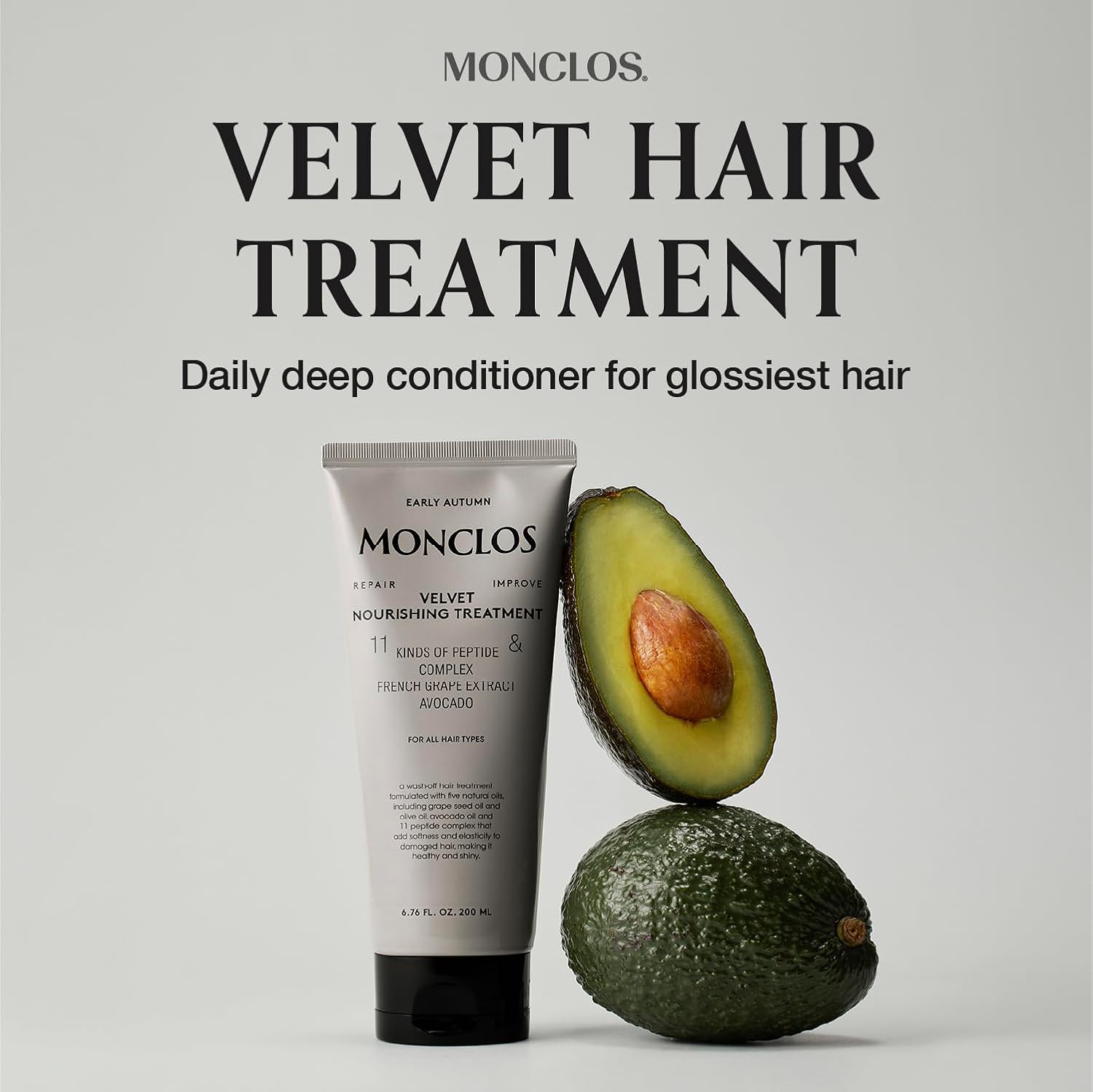 Velvet Hair Treatment Deep Conditioner & Repair Mask for Dry Frizzy Damaged Hair 6.76 fl oz