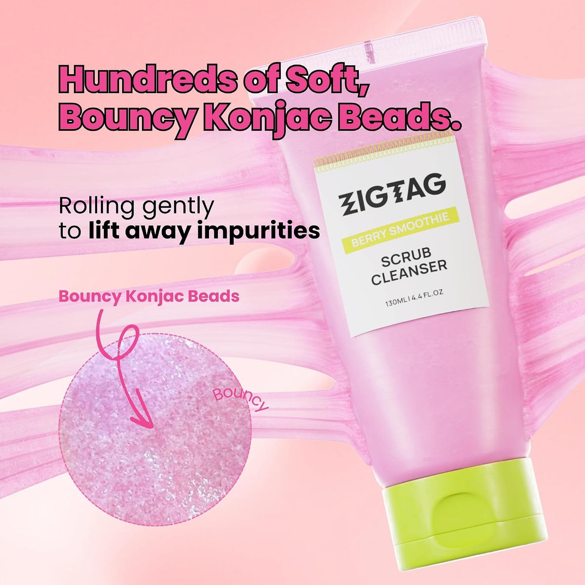 ZIGTAG 4-in-1 Konjac Jelly Face Cleanser 4.59 oz