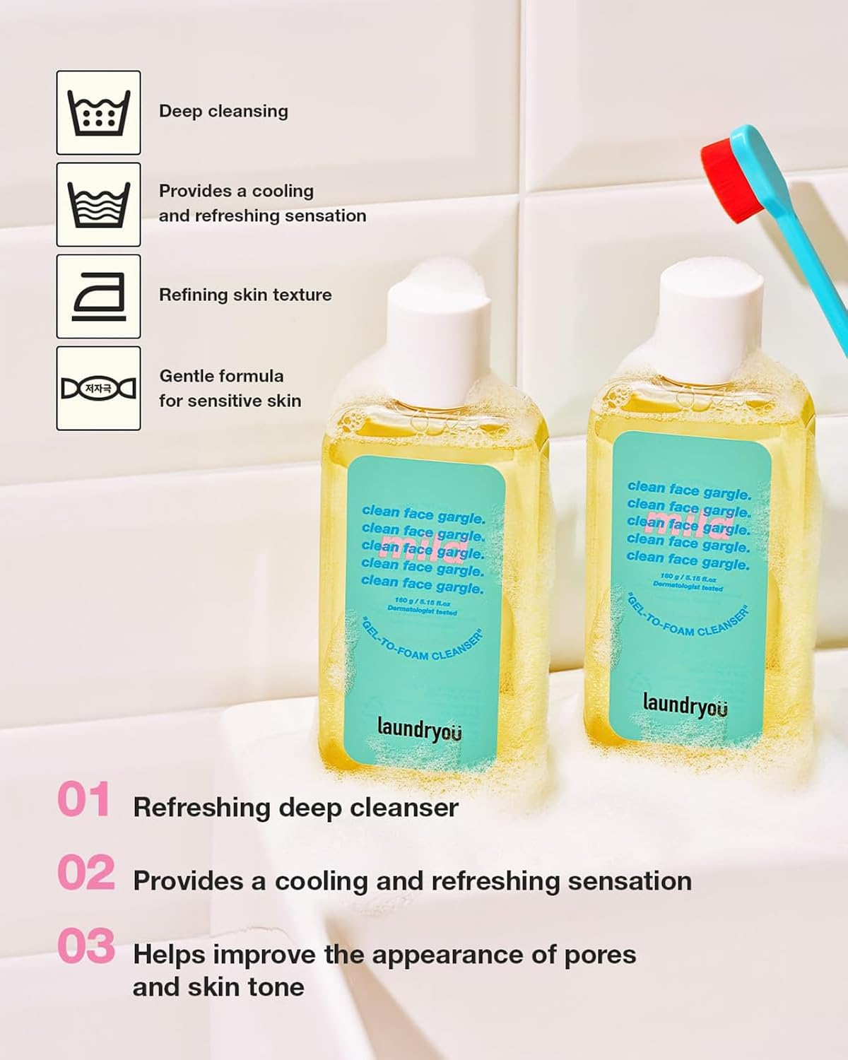 Gel-to-Foam Facial Cleanser 5.64 fl oz 100-LY-MILD-002