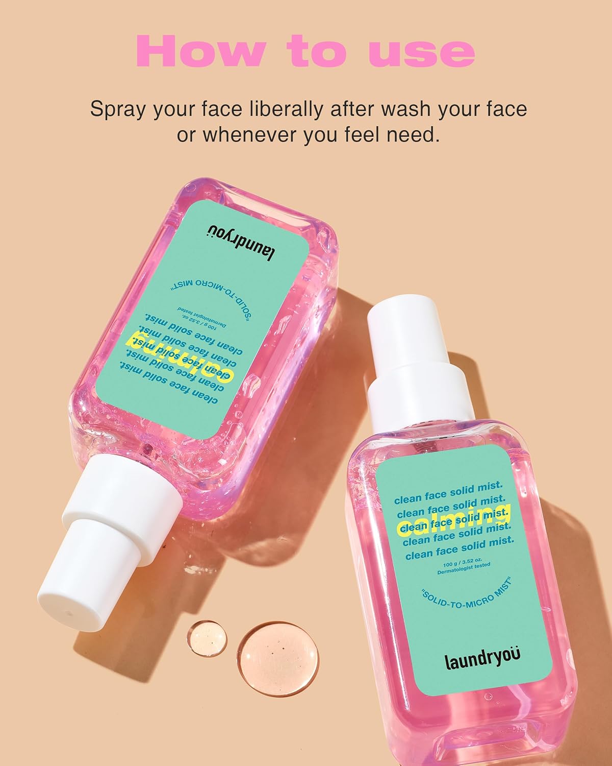 LAUNDRYOU Hydrating Jelly Mist Facial Spray with Probiotics 3.38 fl oz