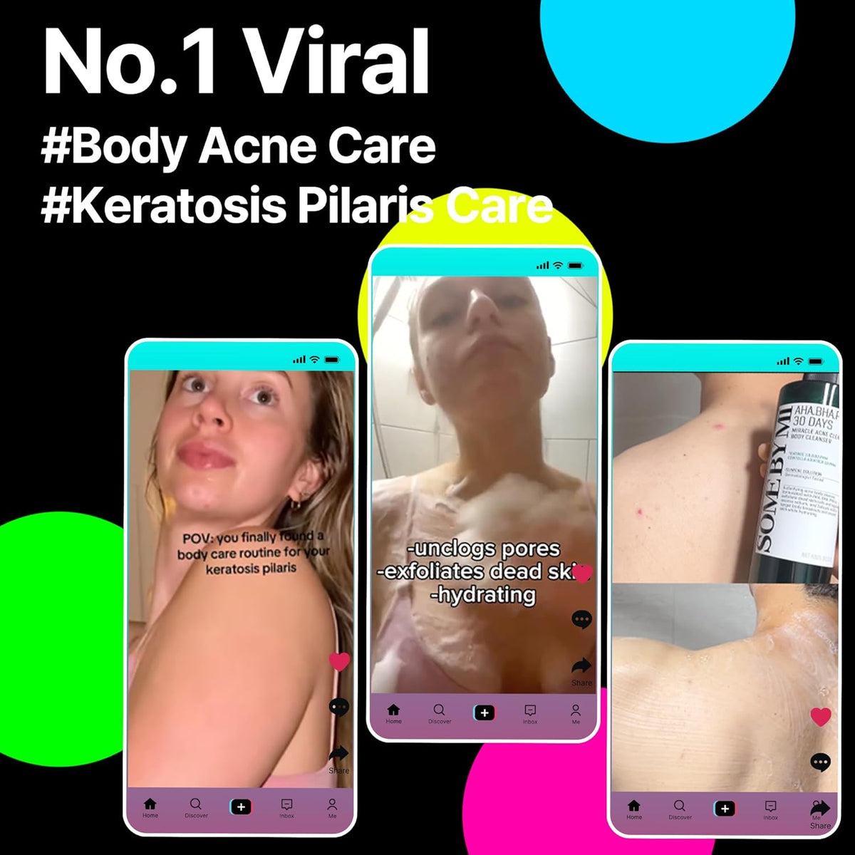 AHA BHA PHA 30 Days Miracle Acne Clear Body Cleanser 14.1oz