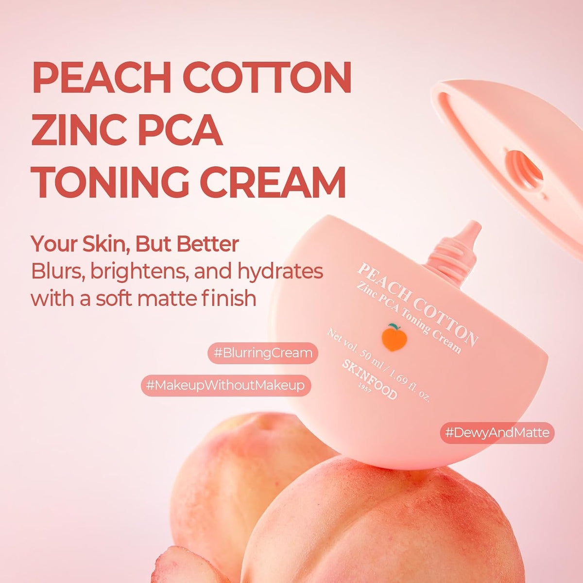 Peach Cotton Zinc PCA Tone Up Cream
