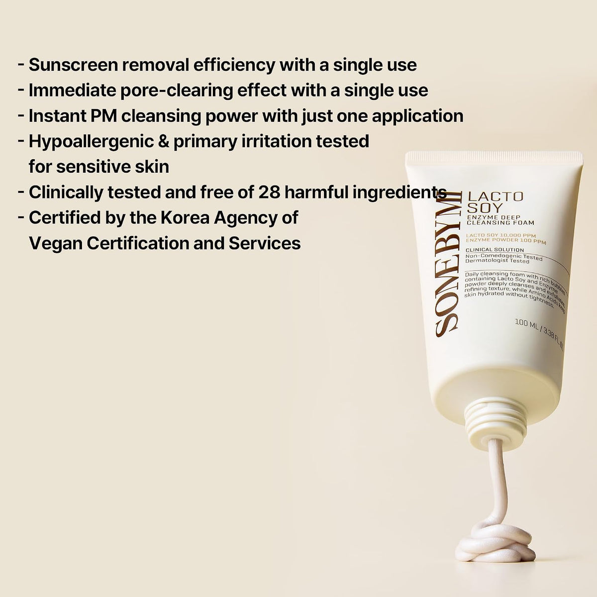 Lacto Soy Enzyme Face Wash 3.4oz