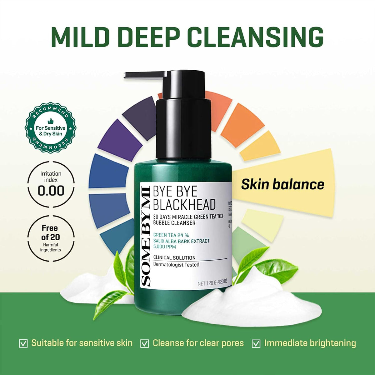 Bye Bye Blackhead 30 Days Miracle Bubble Cleanser 4.23oz