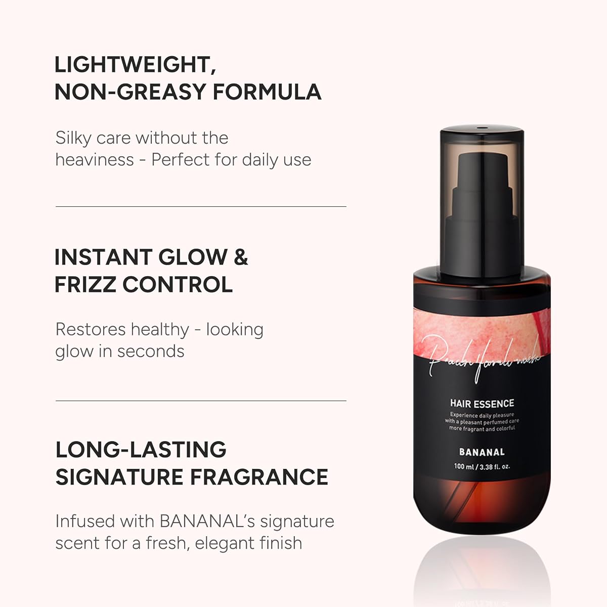 Perfumed Hair Essence Oil - Peach Floral Musk 3.38 fl oz