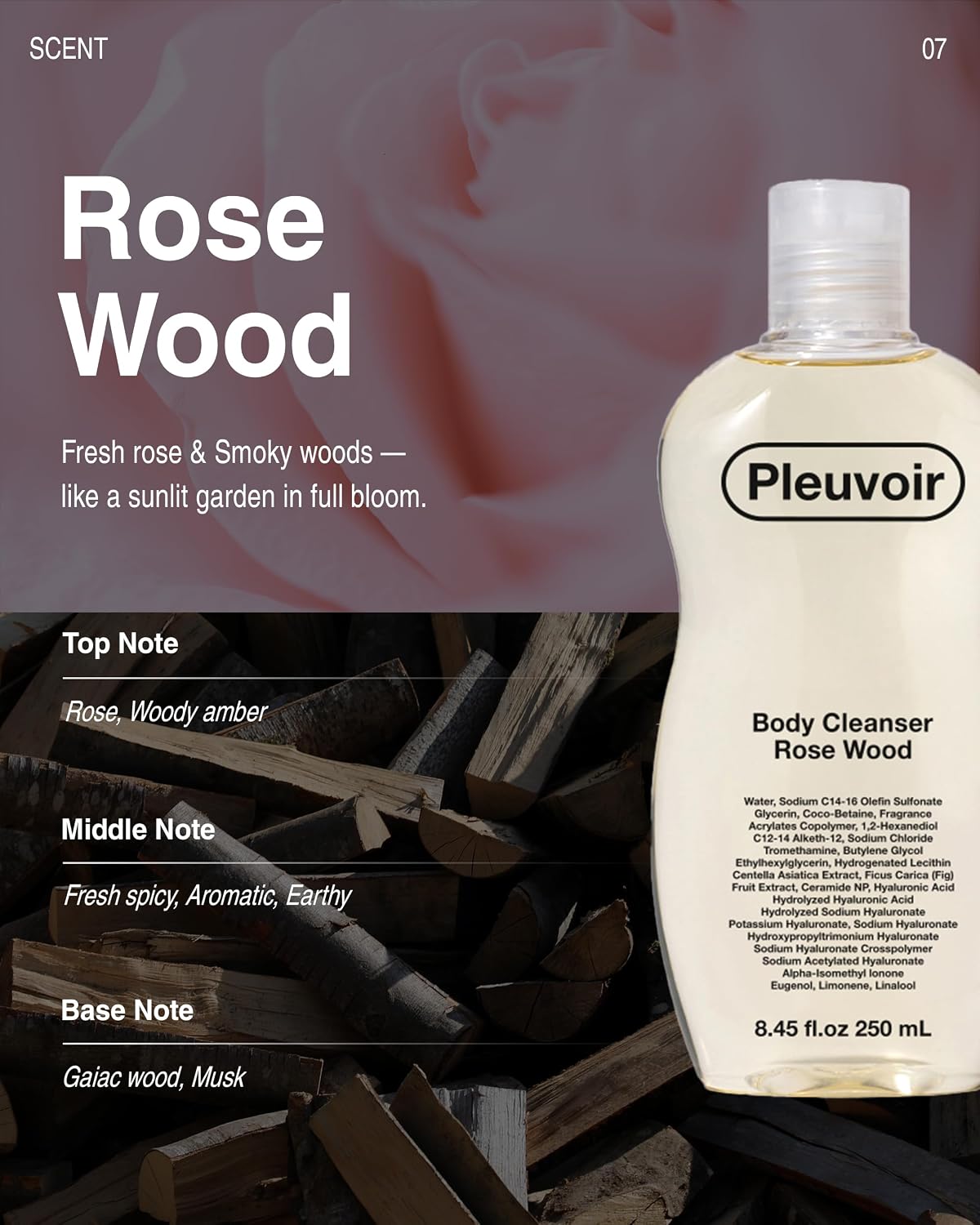 Rose Wood Hand Wash 10 fl.oz