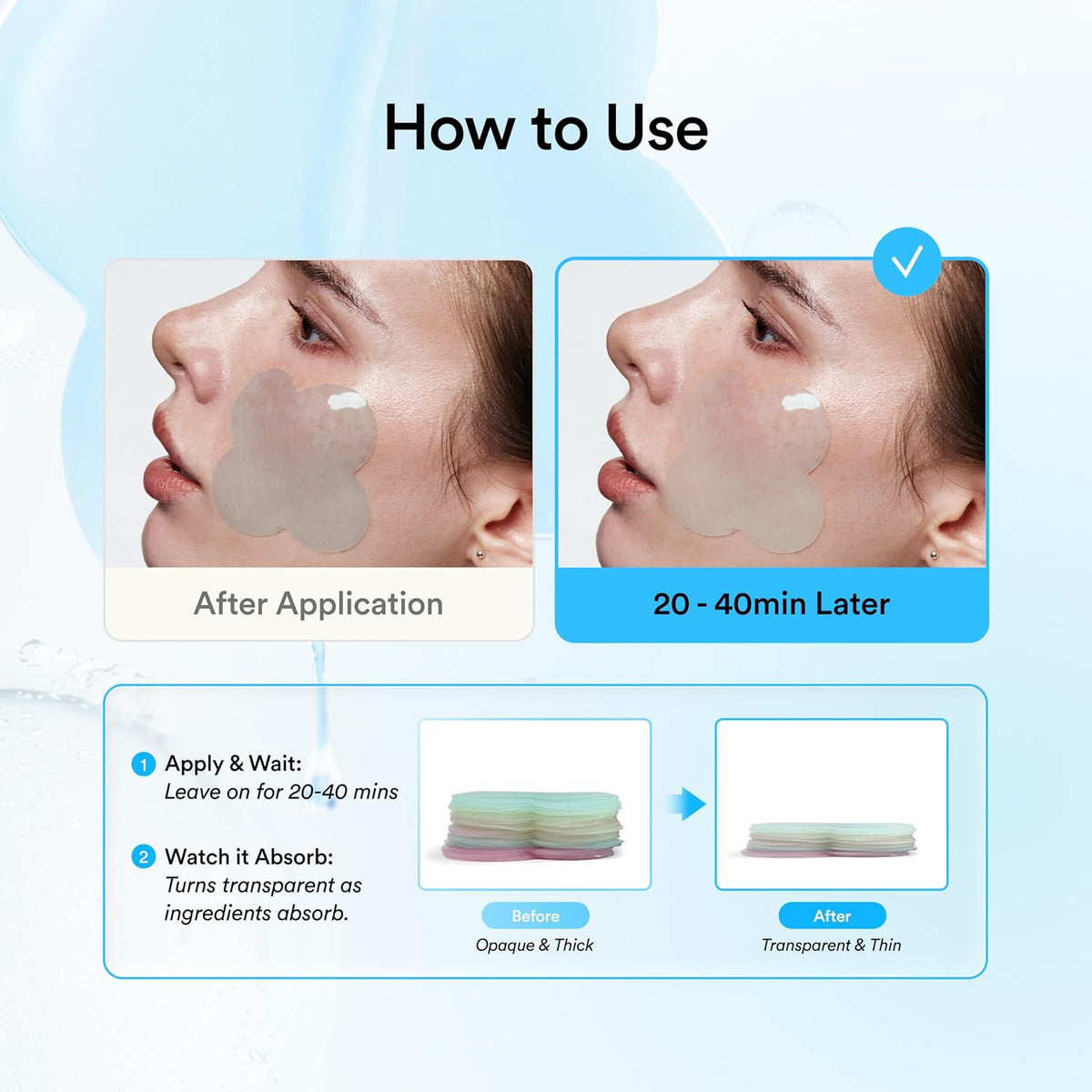 Lucky Clover Blue Hydrating Gel Patch (8 patches)