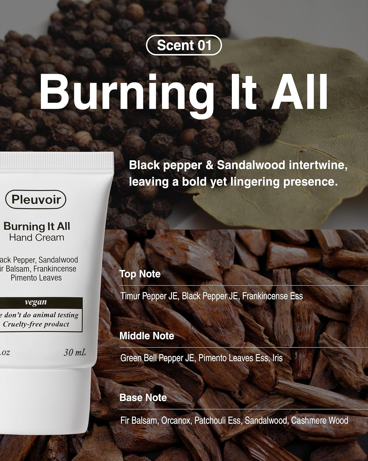 Pleuvoir Burning It All Hand Cream 1oz
