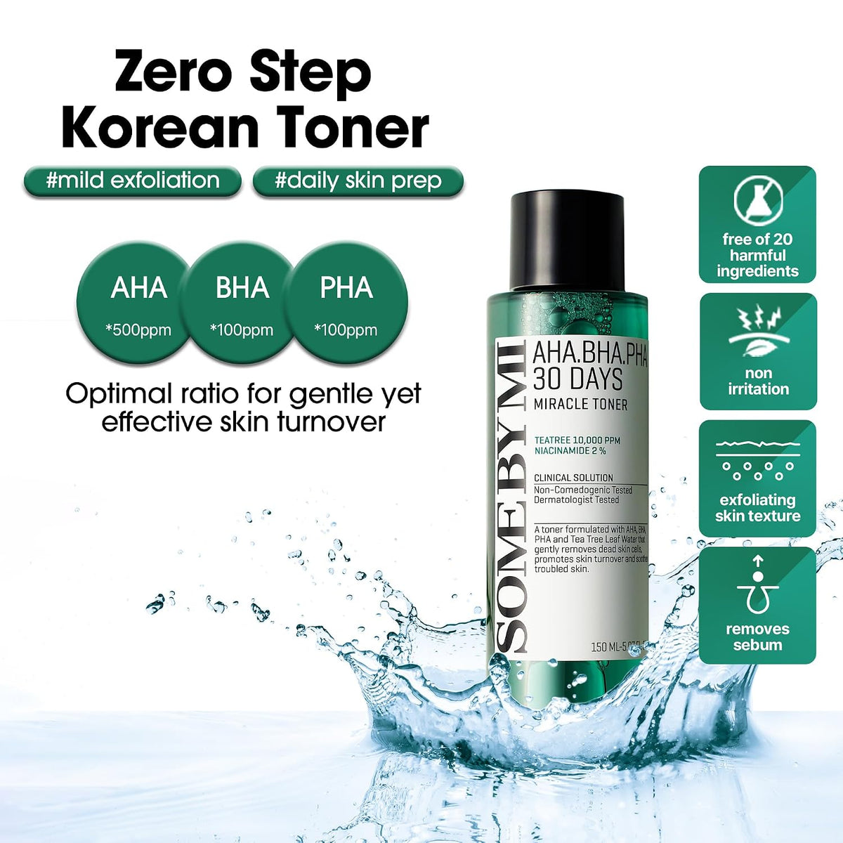 AHA BHA PHA 30 Days Miracle Toner 5.07oz