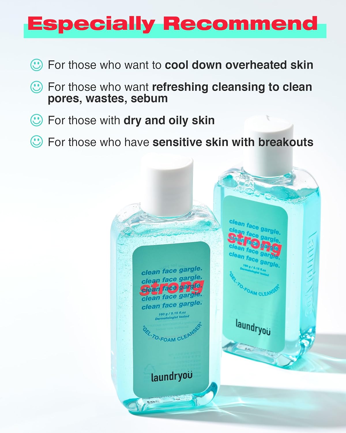 Gel-to-Foam Facial Cleanser PHA Exfoliating Face Wash 5.64 fl oz | 100-LY-STRONG-002
