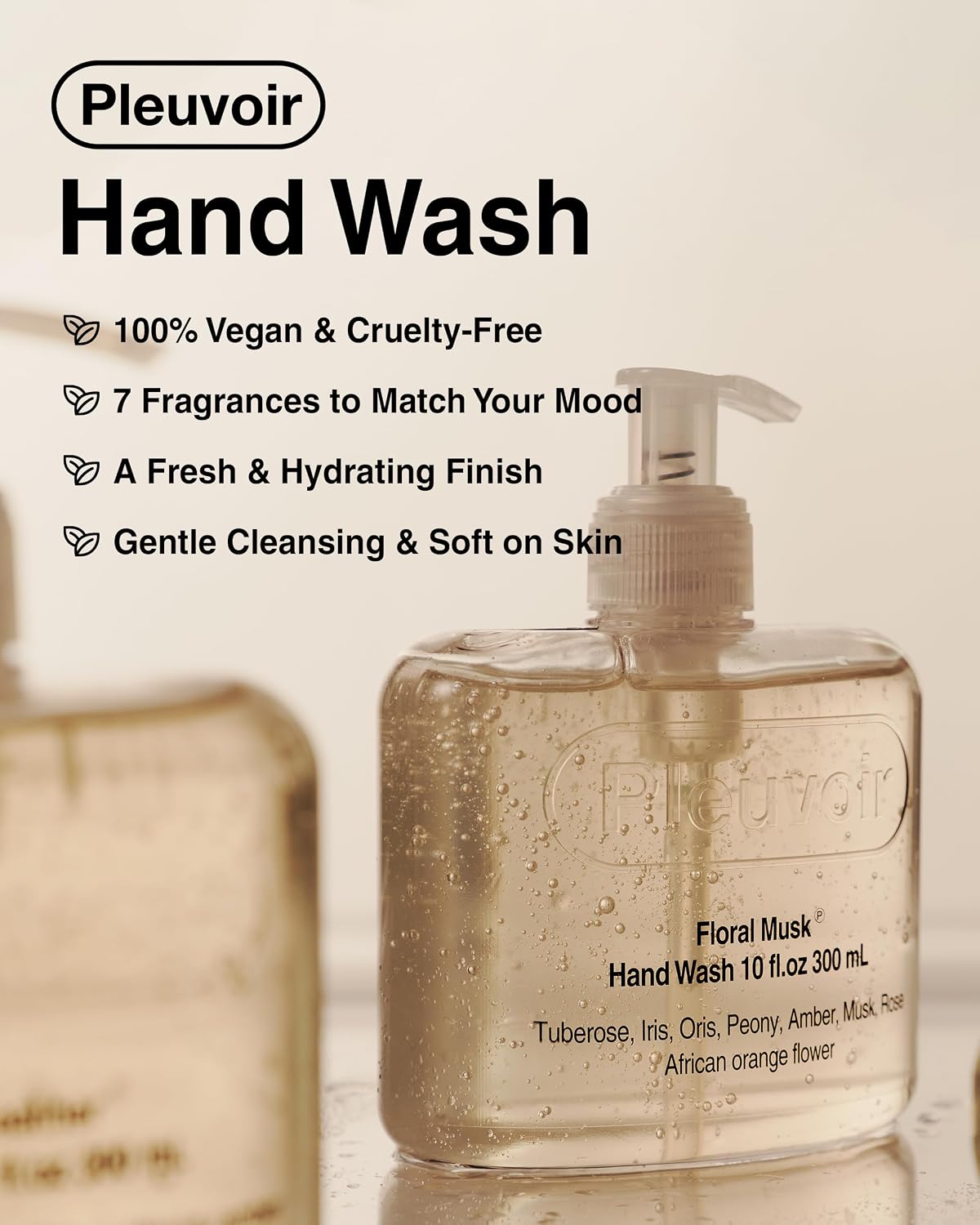 Pleuvoir Hand Wash Hinoki Leather 10 fl.oz