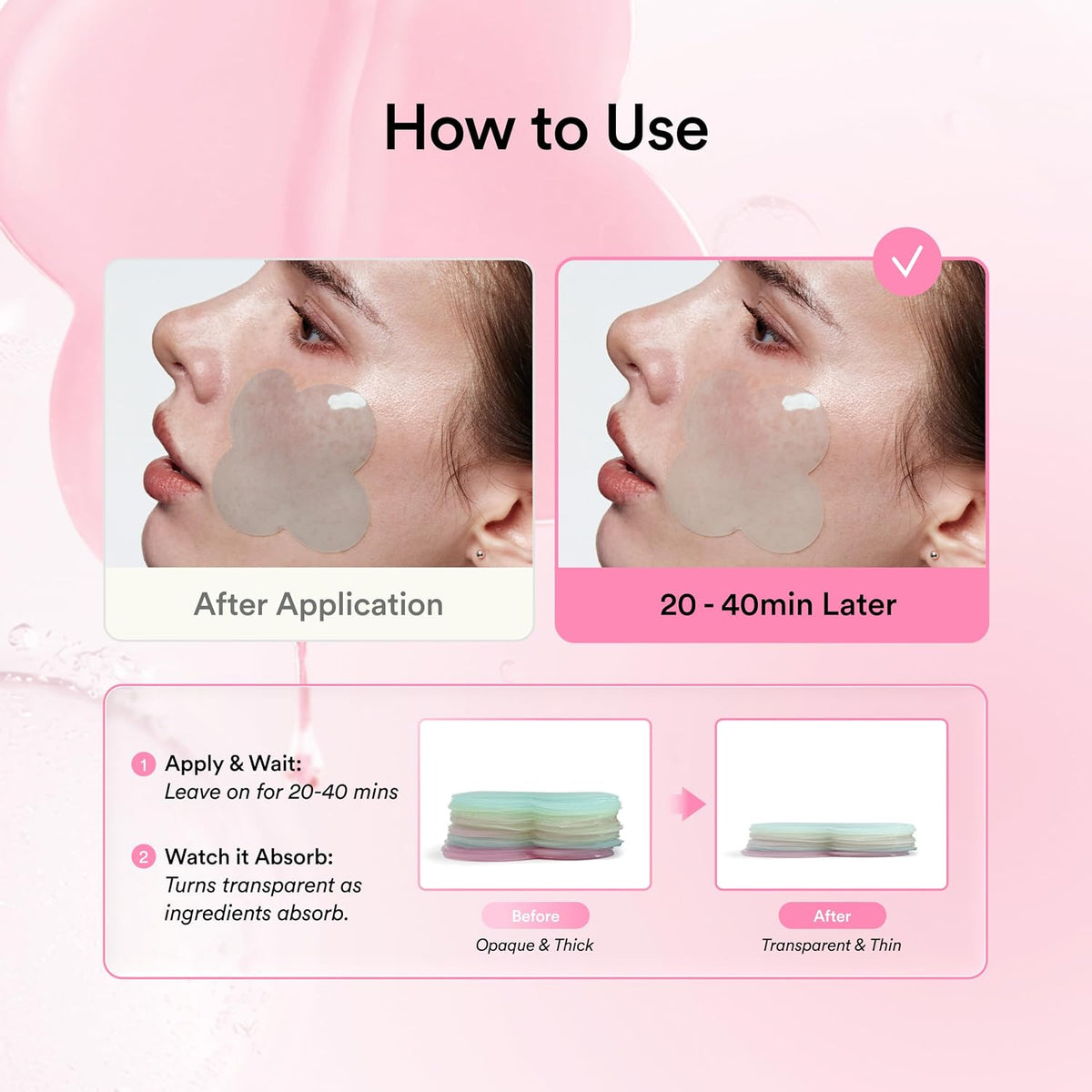 Lucky Clover Pink Collagen Gel Patch (8 patches)