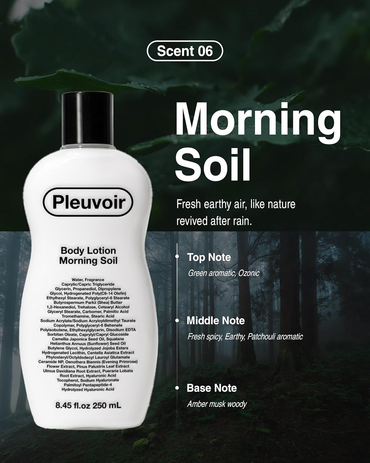 Pleuvoir Body Lotion Morning Soil (Petrichor) 8.45 fl.oz
