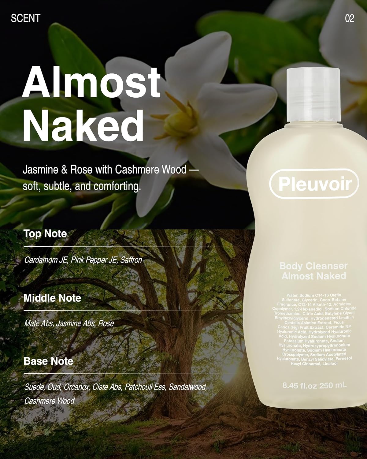 Pleuvoir Almost Naked Perfume Body Wash 8.45 fl.oz