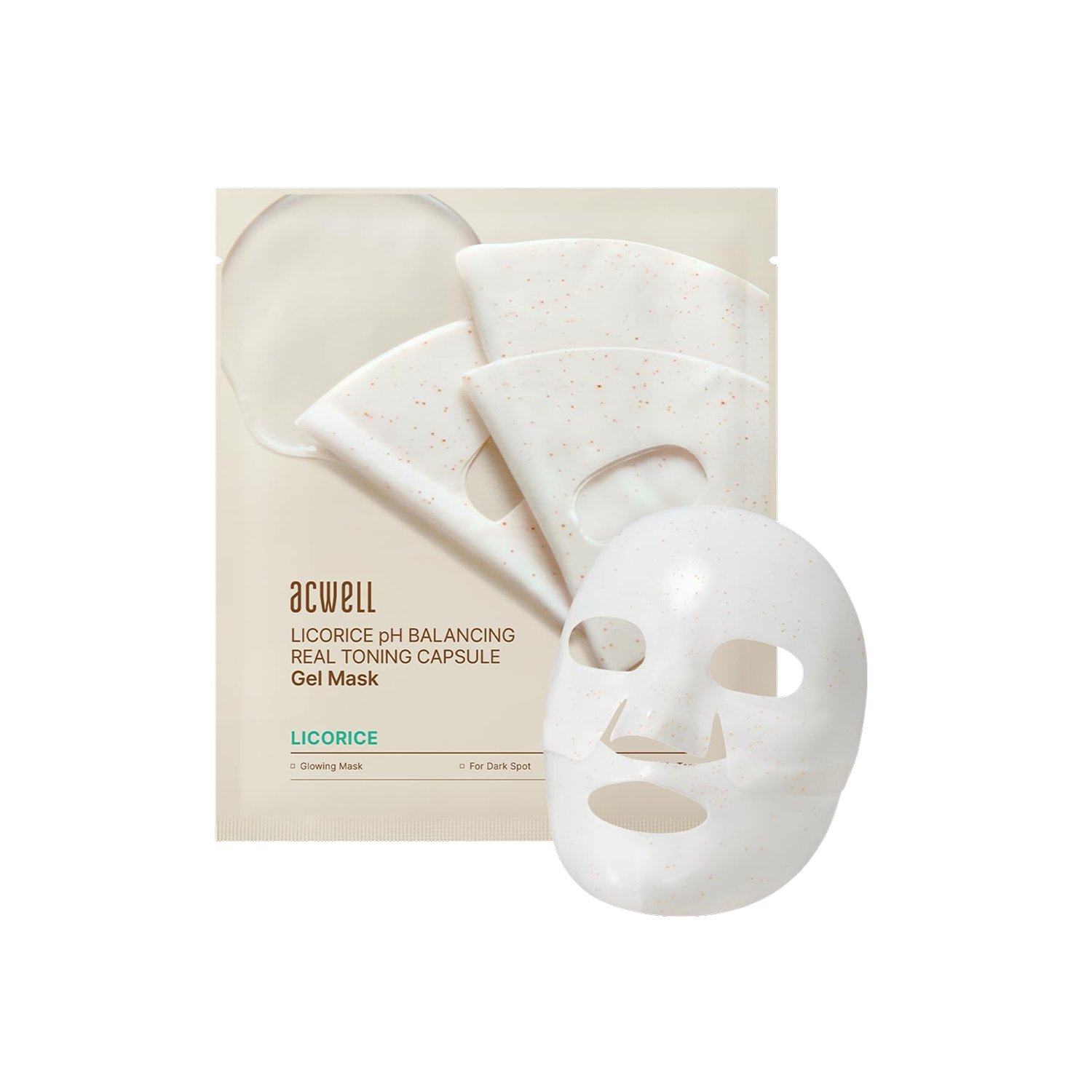Licorice pH Balancing Real Toning Capsule Gel Mask 1.19oz x 4ea