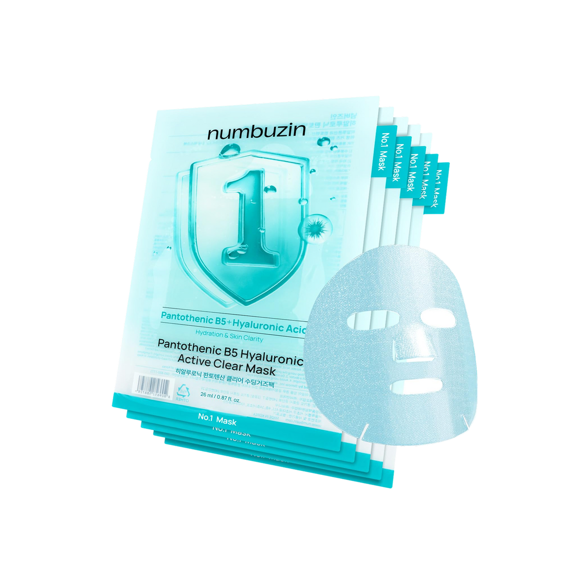 numbuzin No.1 Pantothenic B5 Hyaluronic Sheet Mask (5 Sheets)