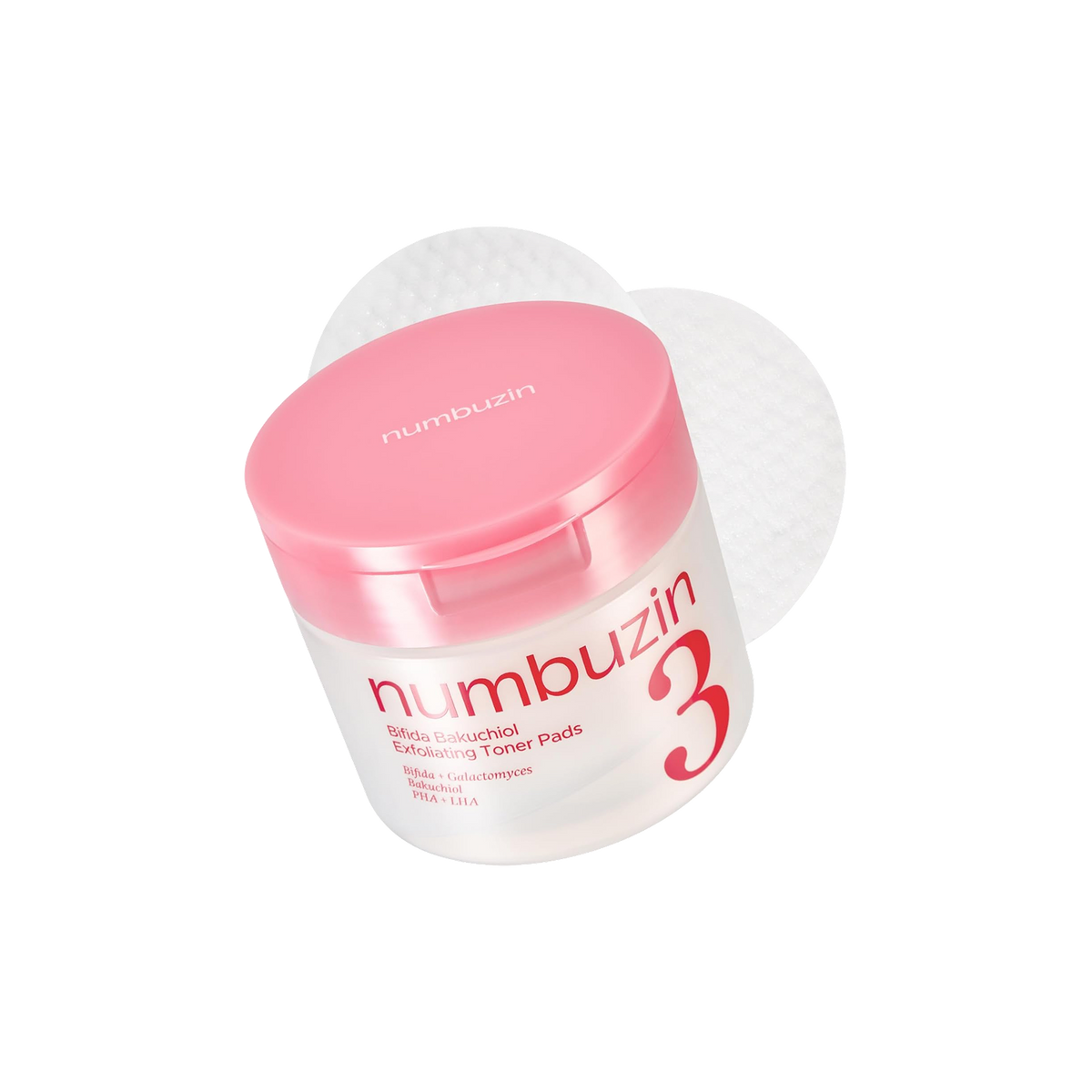 numbuzin No.3 Bifida Bakuchiol Exfoliating Toner Pads 6.42 fl oz