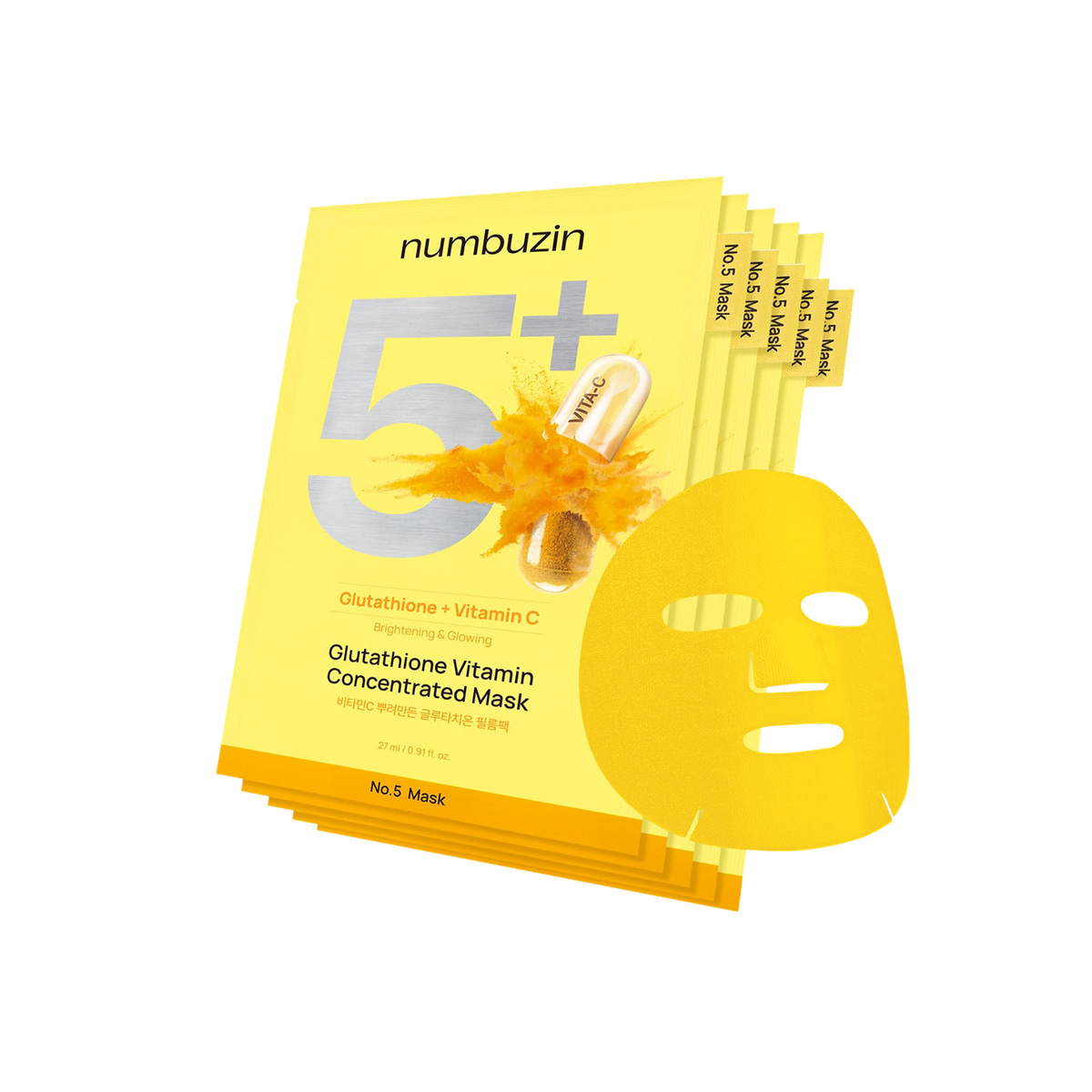 numbuzin No.5 Vitamin Spotlight Sheet Mask (5 Sheets)
